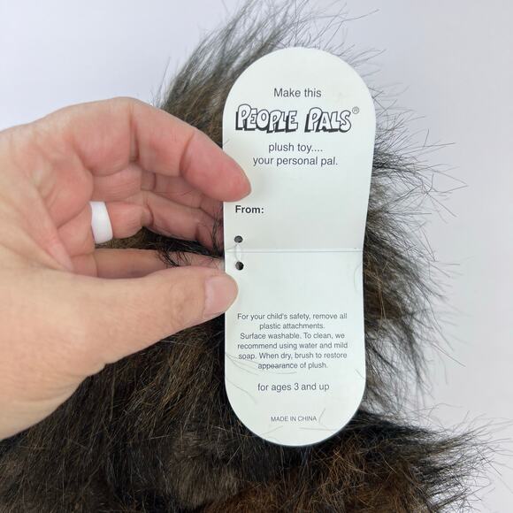 NEW People Pals Plush Ape Orangutan‎ Long Brown Fur Plush Gorilla 14in w Baby - Picture 8 of 13